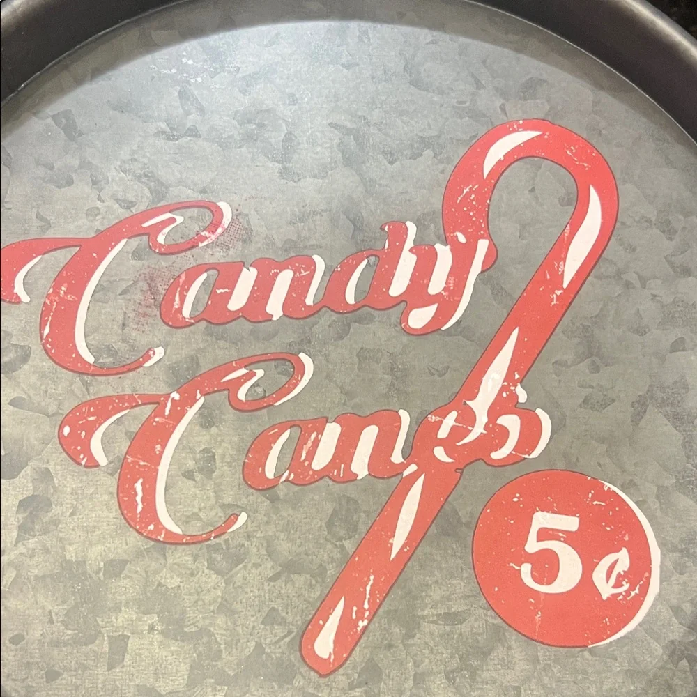 Candy Cane Metal Cake Stand Serving Piece
